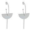 Boucles d'Oreilles Argent 925 Demi Créoles et Clé - vue V2