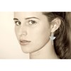 Boucles d'Oreilles Argent 925 Demi Créoles et Clé - vue V4