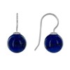 Boucles d'Oreilles Argent Billes de Lapis Lazuli - vue V1