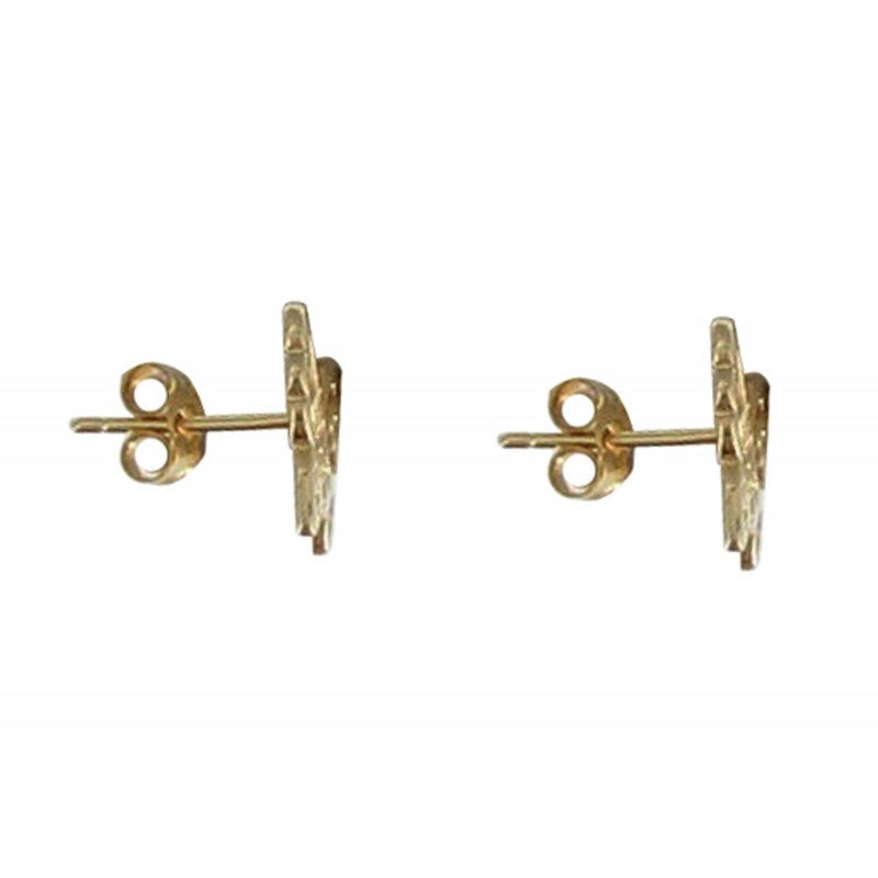 Boucles d'Oreilles Papillon Ajouré en Plaqué Or - vue 2