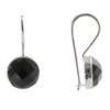 Boucles d'Oreilles Argent Crochet et Onyx Noir Facettée - vue V1