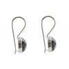 Boucles d'Oreilles Argent 925 Crochet et Onyx Noir Facettée - vue V2