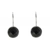 Boucles d'Oreilles Argent Crochet et Onyx Noir Facettée - vue V3