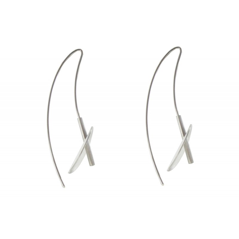 Boucles d'Oreilles Nénuphars Inversés en Argent 925 - vue 2