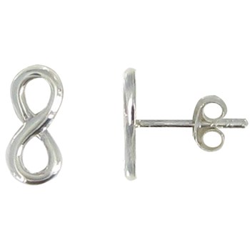 Rhodium 925 Zilveren Oorbellen Oneindige Vlo