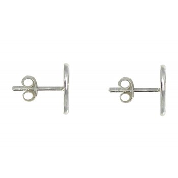 Rhodium 925 Zilveren Oorbellen Oneindige Vlo