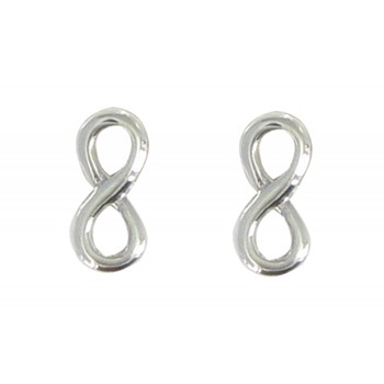 Rhodium 925 Zilveren Oorbellen Oneindige Vlo