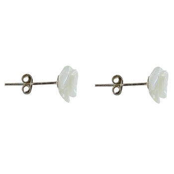 Boucles d'Oreilles Argent 925 Rose de Nacre