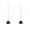 Boucles d'Oreilles Argent 925 3 Gouttes Facettées d'Onyx Noir - vue V3