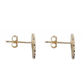 Gold-plated Angel's Wing and Strass Earrings