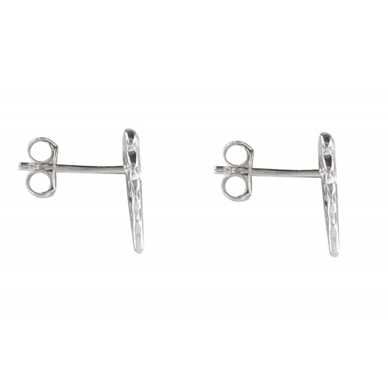 Boucles d'Oreilles Argent Rhodié Aile d'Ange et Strass - vue 3