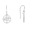 Boucles d'Oreilles Argent 925 Rhodié Arbre de Vie - vue V1