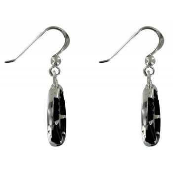 Boucles d'Oreilles Argent 925 Anneau et Résine - Classics