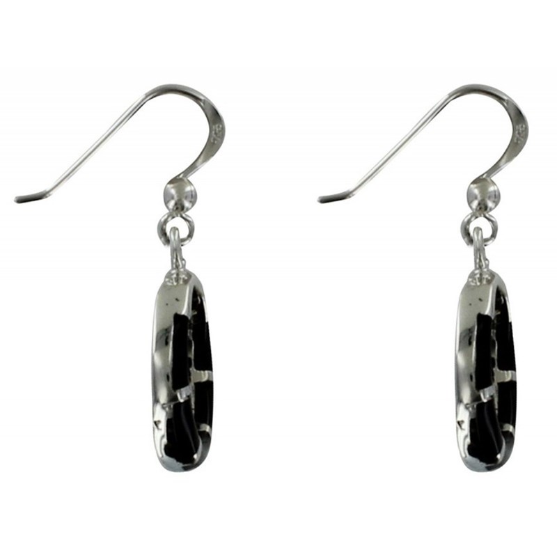 Boucles d'Oreilles Argent Anneau et Résine - Classics - vue 3