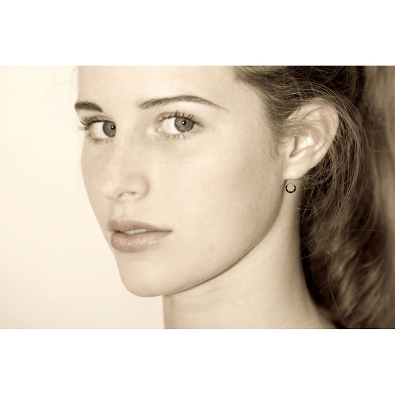 Boucles d'Oreilles Argent Anneau et Résine - Classics - vue 4