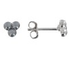 Boucles d'Oreilles Argent Puces Trois Perles - vue V1