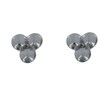 Boucles d'Oreilles Argent Puces Trois Perles - vue V2