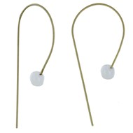 Boucles d'Oreilles Laiton Perle de Verre - Classics