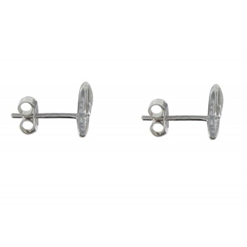 Silver 925 Butterfly and Strass Earrings