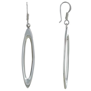 Boucles d'Oreilles Argent 925 Ovales Ajourés