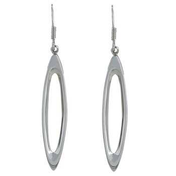 Boucles d'Oreilles Argent 925 Ovales Ajourés