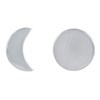 Boucles d'Oreilles Argent Rhodié Lune et Croissant de Lune - vue V1