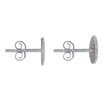 Rhodium Maan en Halve Maan 925 zilveren oorbellen