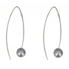 Boucles d'Oreilles Argent 925 Rhodié Crochet Perle de Culture 6 mm - Classics - vue V3