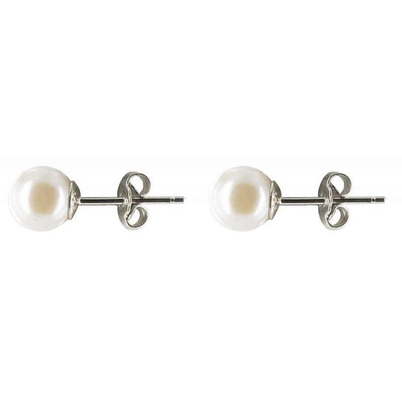 Boucles d'Oreilles Clou Argent et Perles de Culture 6.5-7 mm - Classics - vue 3