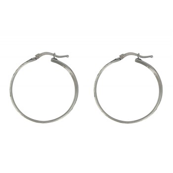 Boucles d'Oreilles Argent 925 Créoles Paillettes - Classics