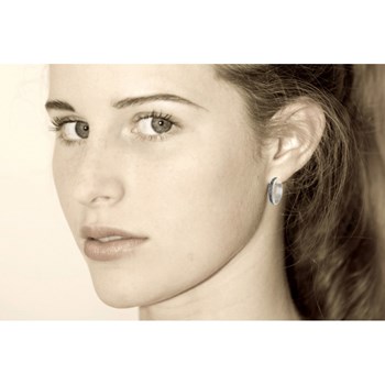 Boucles d'Oreilles Argent 925 Créoles Paillettes - Classics