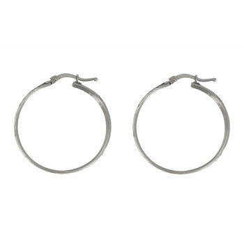 Boucles d'Oreilles Argent 925 Créoles Paillettes - Classics