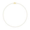 Collier Rang de Perles de Culture d'Eau Douce - Blanc Naturel  - Or Jaune - vue V1