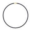 Collier Rang de Perles de Culture d'Eau Douce -  Black Tahiti - Or Jaune - vue V1