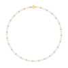 Collier Rang de Perles de Culture d'Eau Douce - Pastelles Naturelles  - Or Jaune - vue V1