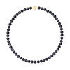 Collier Rang de Perles de Culture d'Eau Douce - Black Tahiti  - Or Jaune - vue V1