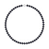 Collier Rang de Perles de Culture d'Eau Douce - Black Tahiti  - Or Blanc - vue V1