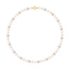 Collier Rang de Perles de Culture d'Eau Douce - Pastelles Naturelles - Or Jaune - vue V1