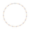 Collier Rang de Perles de Culture d'Eau Douce - Pastelles Naturelles - Or Blanc - vue V1