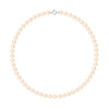 Collier Rang - Perles de Culture d'Eau Douce - Rose Naturel - Or Blanc - vue V1