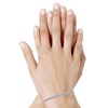 Bracelet Argent 925 Rhodié Jonc Plat Fermeture Crochet - vue V3