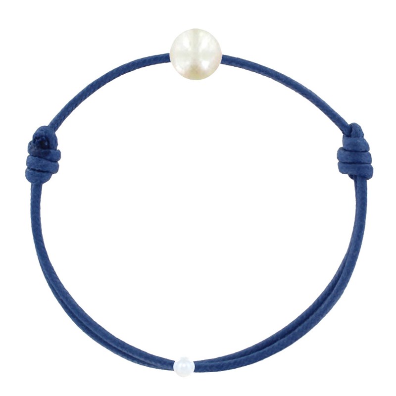 Bracelet Enfant La Perle Blanche des Petites Poulettes - Colors - Bleu Jean