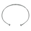 Bracelet Argent 925 Rhodié Demi Jonc Plume - vue V2