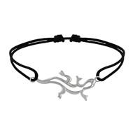 Bracelet Lien Argent 925 Salamandre - Noir
