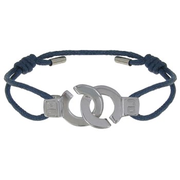 Liaisons 925 Zilveren Schakel Armband - Klassiek - Marineblauw