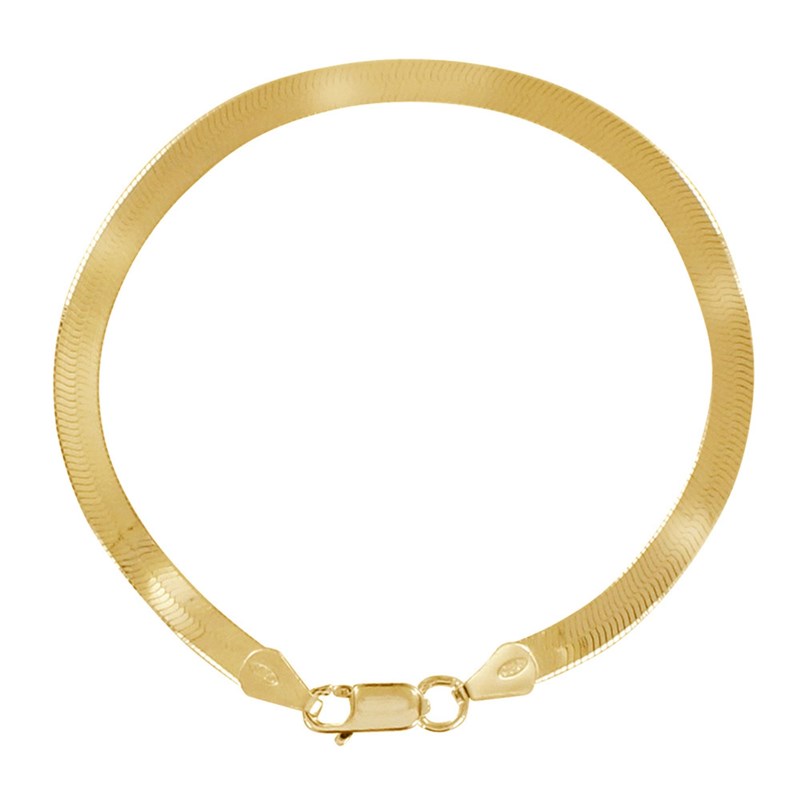 Bracelet Plaqué Or Mailles Serpent Plates Femme Bracelet souple MATY