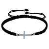 Bracelet Argent 925 Croix Lien Tréssé - Classics - Noir - vue V1