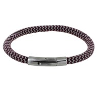 Bracelet Homme Chevrons Polyamide Rond - Bordeaux