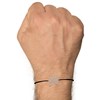 Bracelet Mixte Lien Médaille Argent 925 Atome - Noir - vue V3