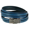 Bracelet Cuir et Fermoir Acier Inoxydable - Colors - Turquoise - vue V1